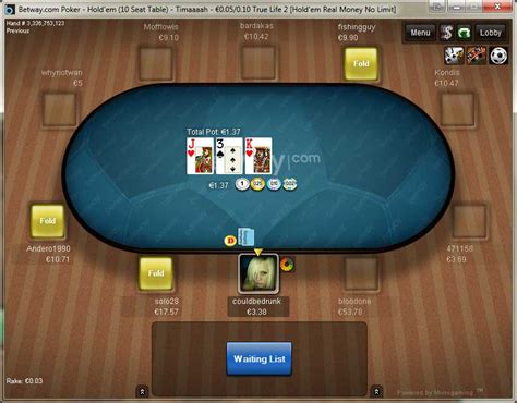 betway online poker